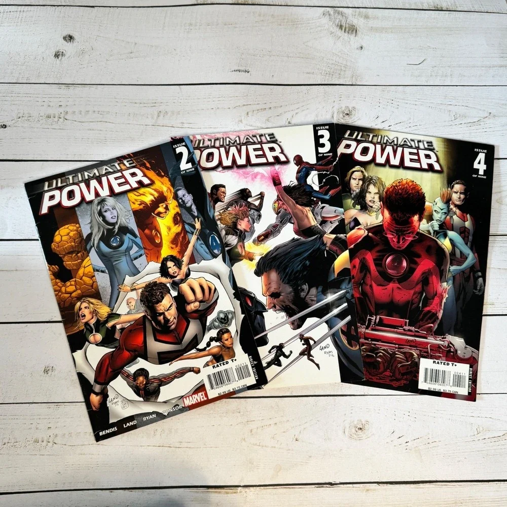 Ultimate Power 2 3 4 Marvel Comics 2006 Lot Wolverine Spider-Man Fantastic Four‎